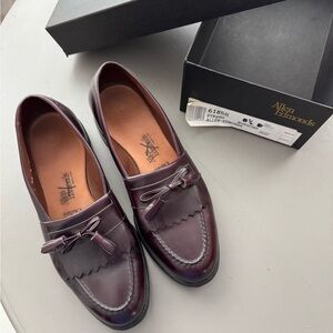 Allen Edmonds Mens Size 8.5 D Burgundy Tassel Loafers Leather USA